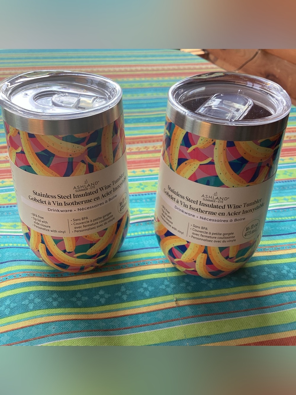 Ashland Stainless Steel Insulated Wine Tumblers - set of 2 - 16 ounces